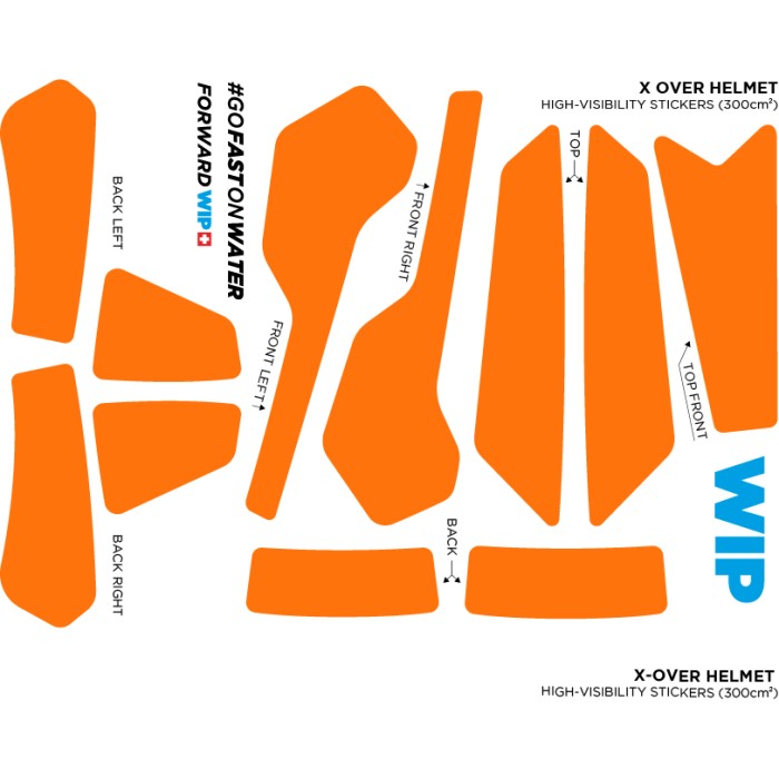 SAFETY STICKERS X-OVER HELMET